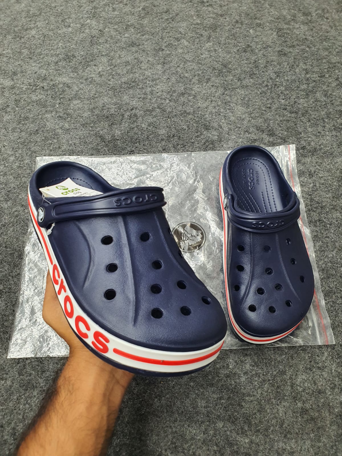 Blue | Red Bayband Clogs