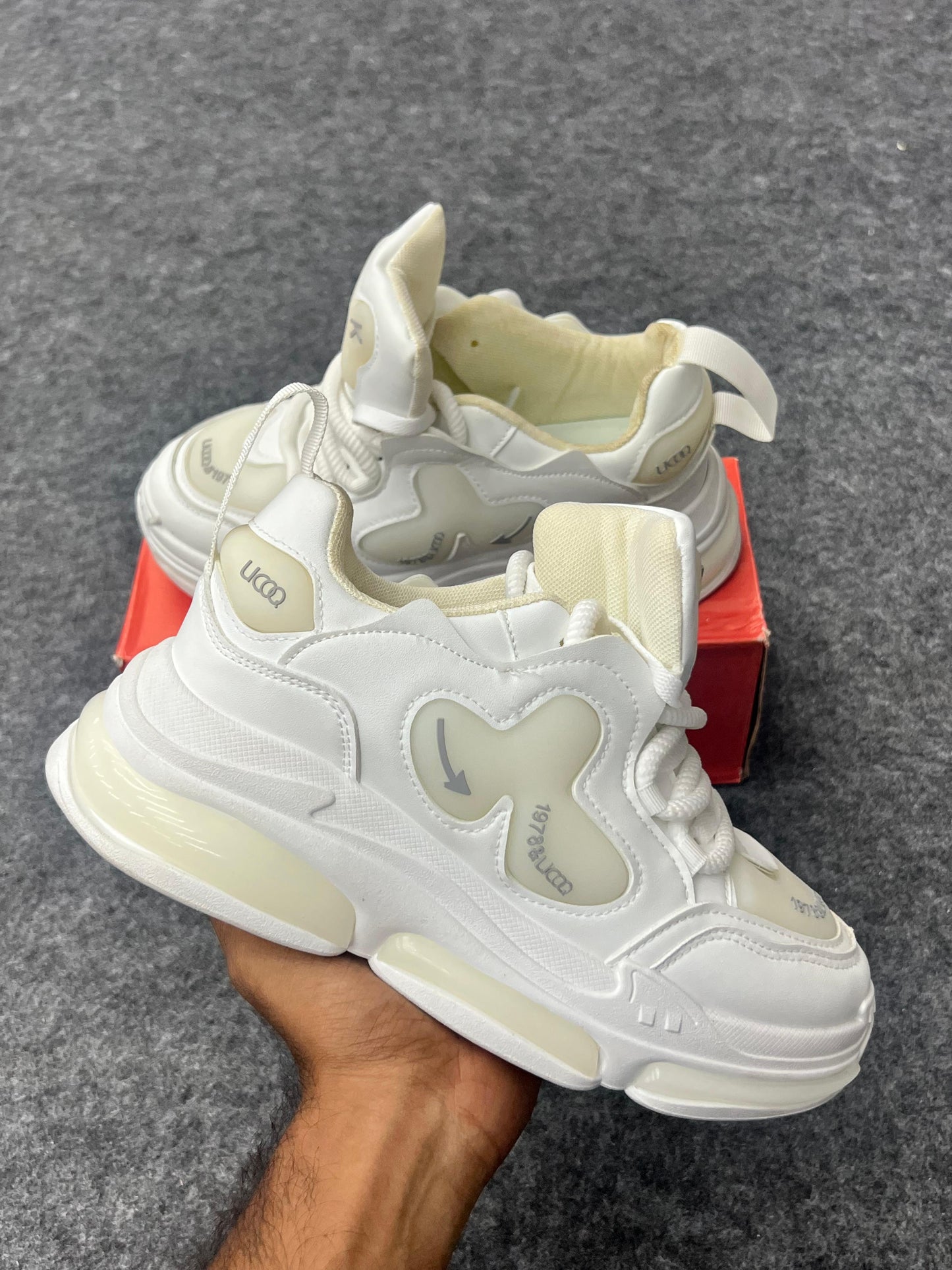 Chunky White Street Sneakers