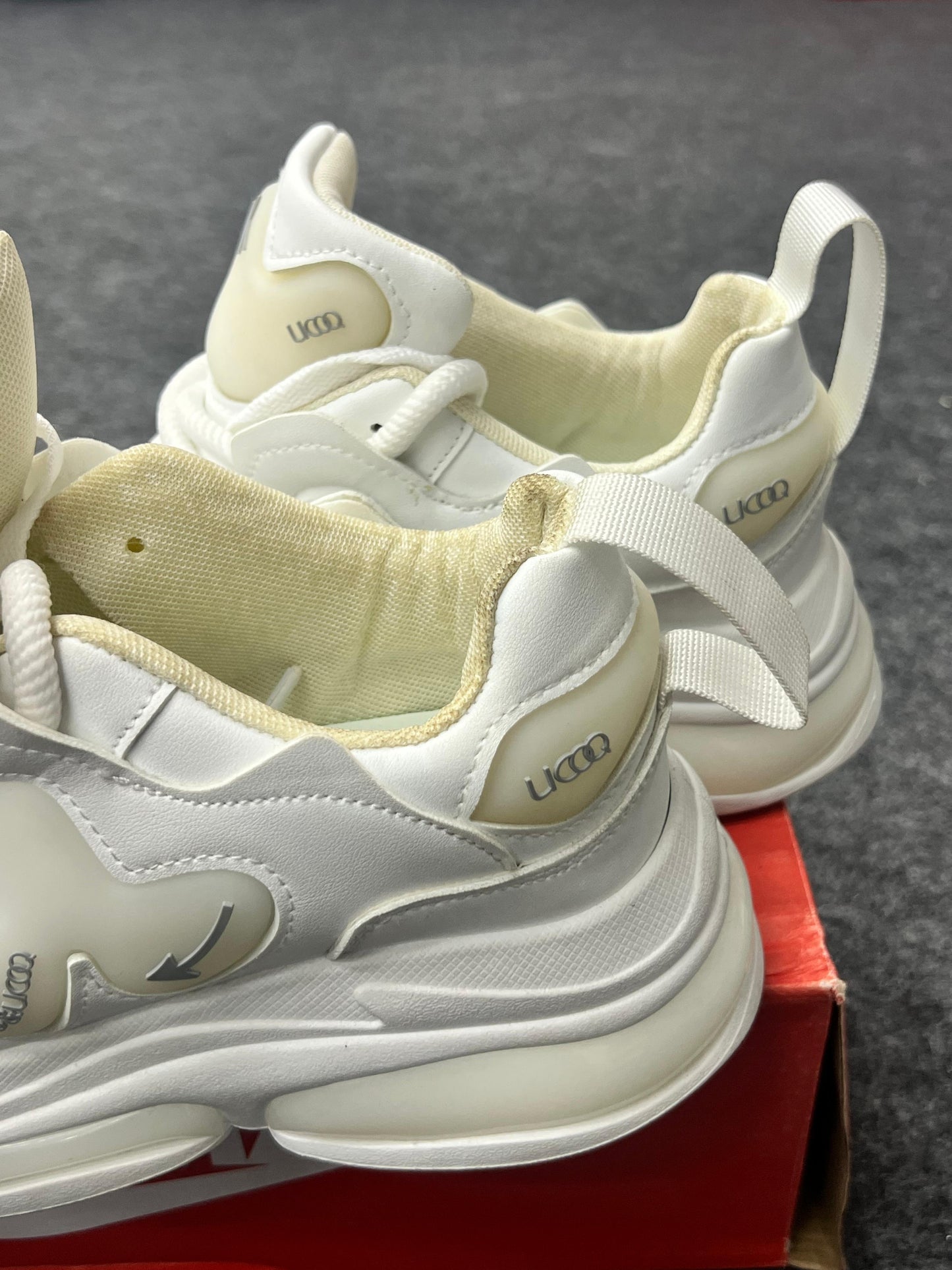 Chunky White Street Sneakers