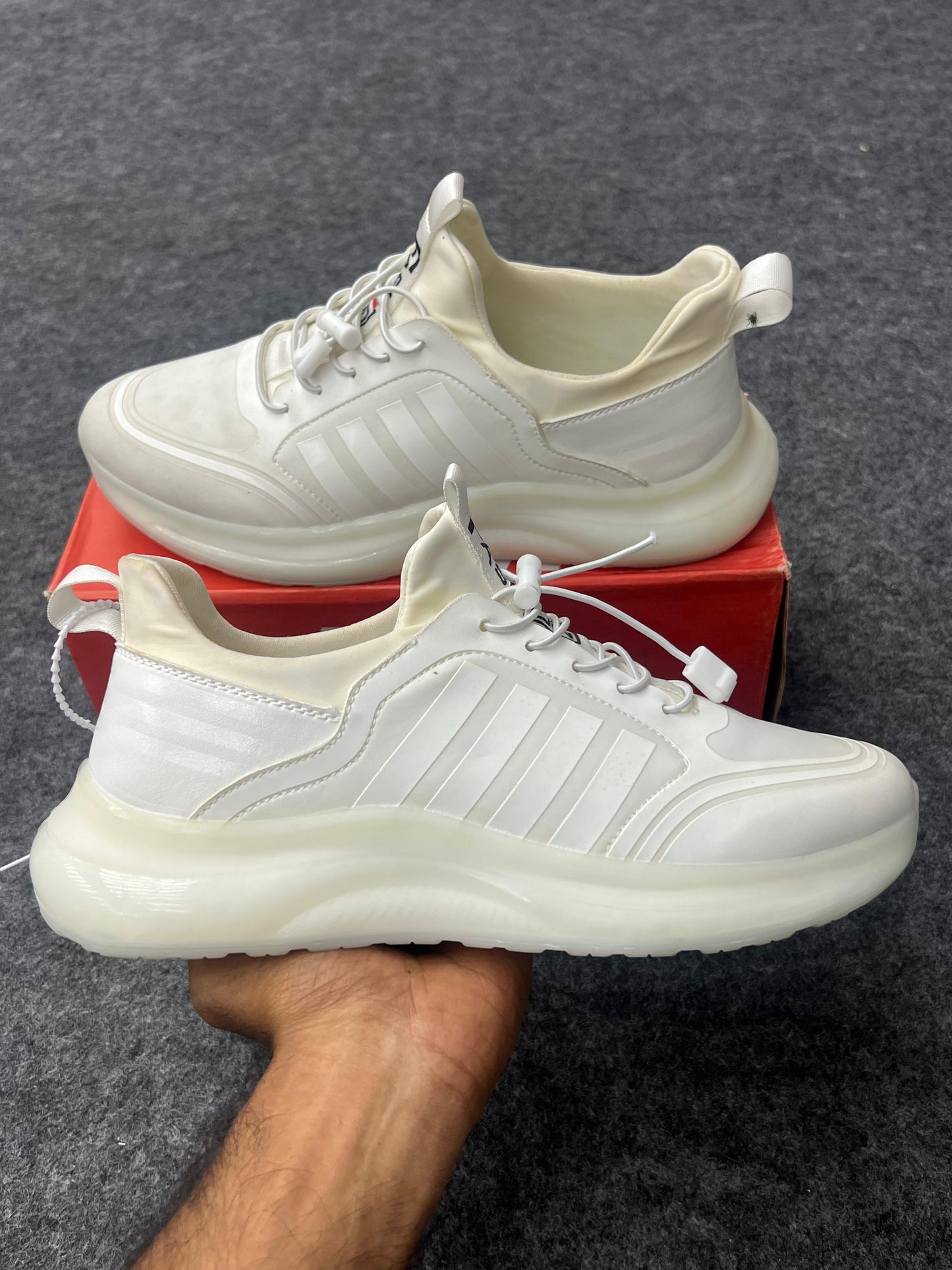 Sleek Wave All-White Sneakers