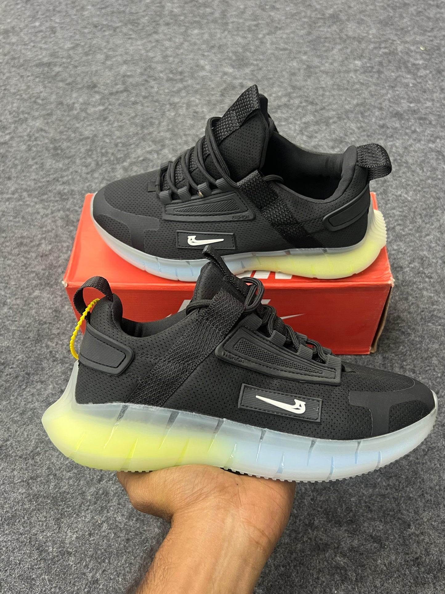 Futuristic Black Sneakers