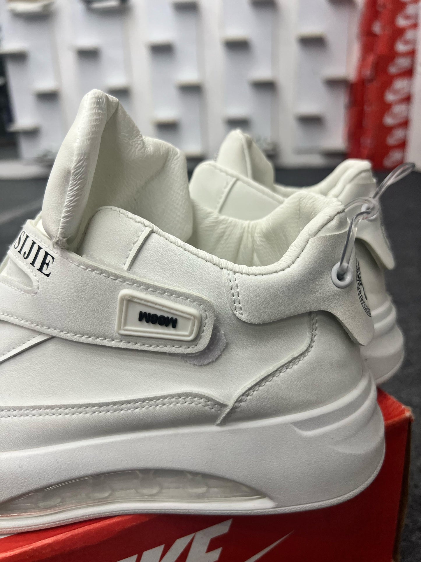 Chunky All-White Power Sneakers