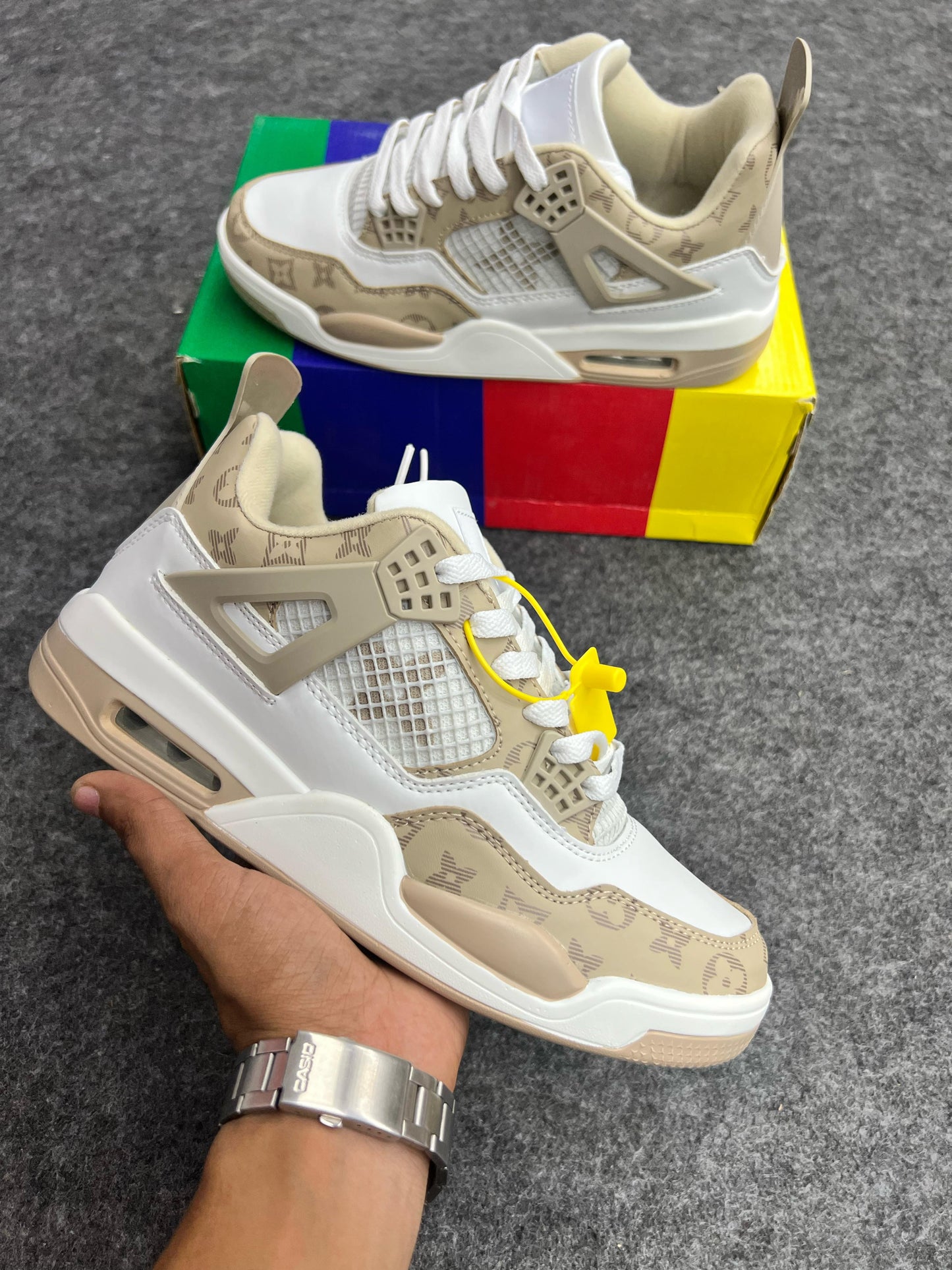 CHICHAS CLUB Beige Monogram Sneakers