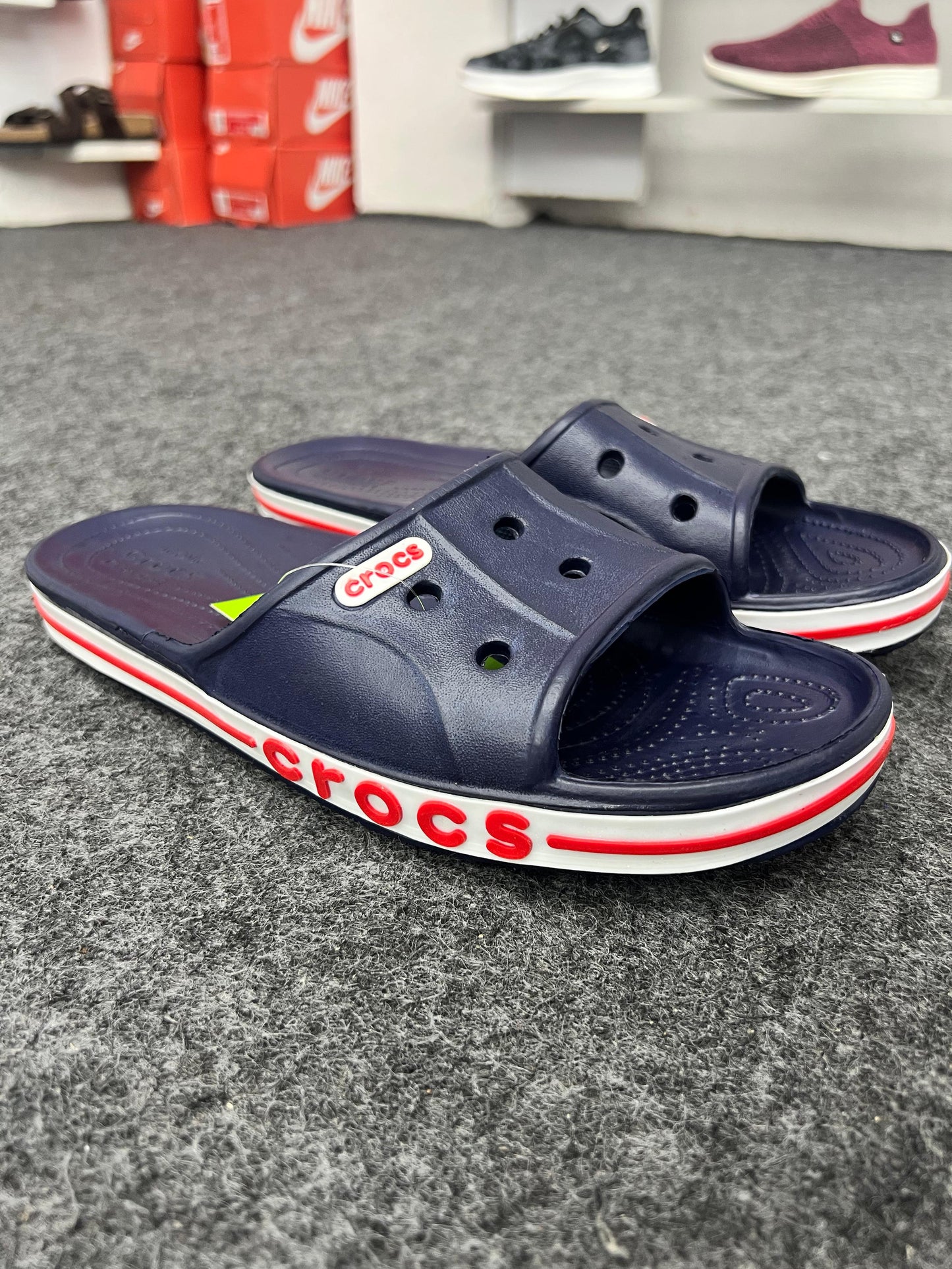 Crocs Navy Slides