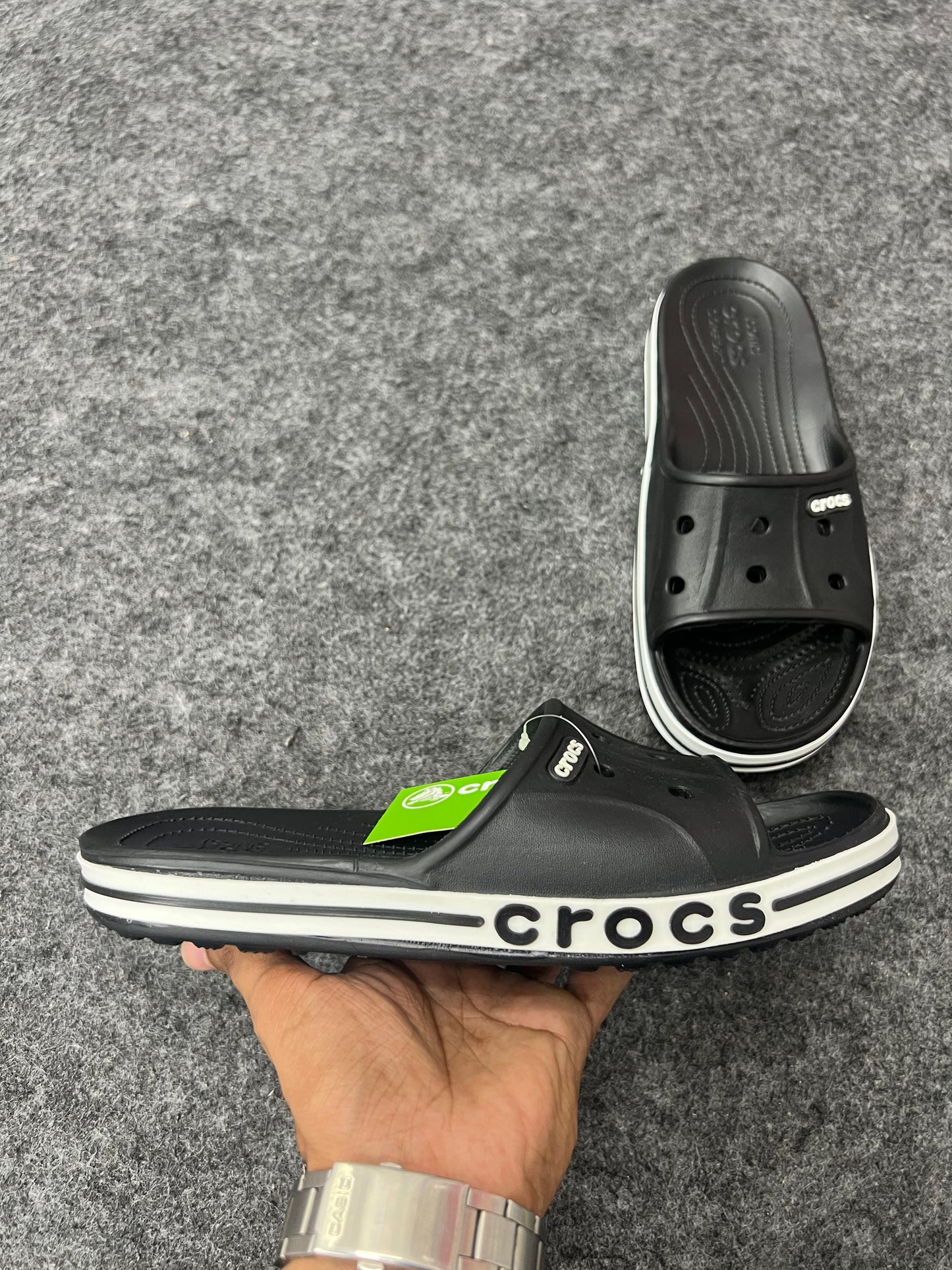 Crocs Black Slides
