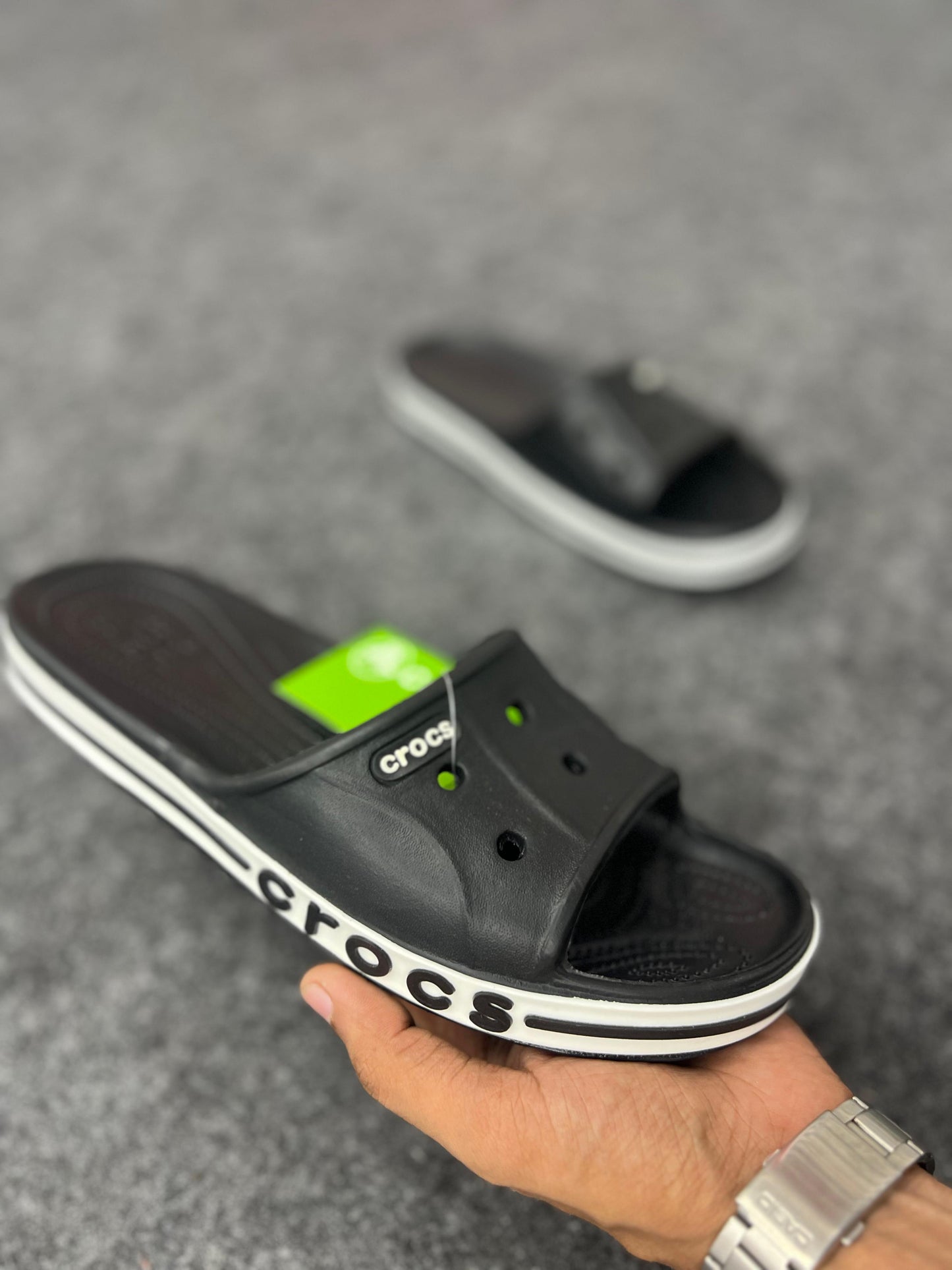 Crocs Black Slides