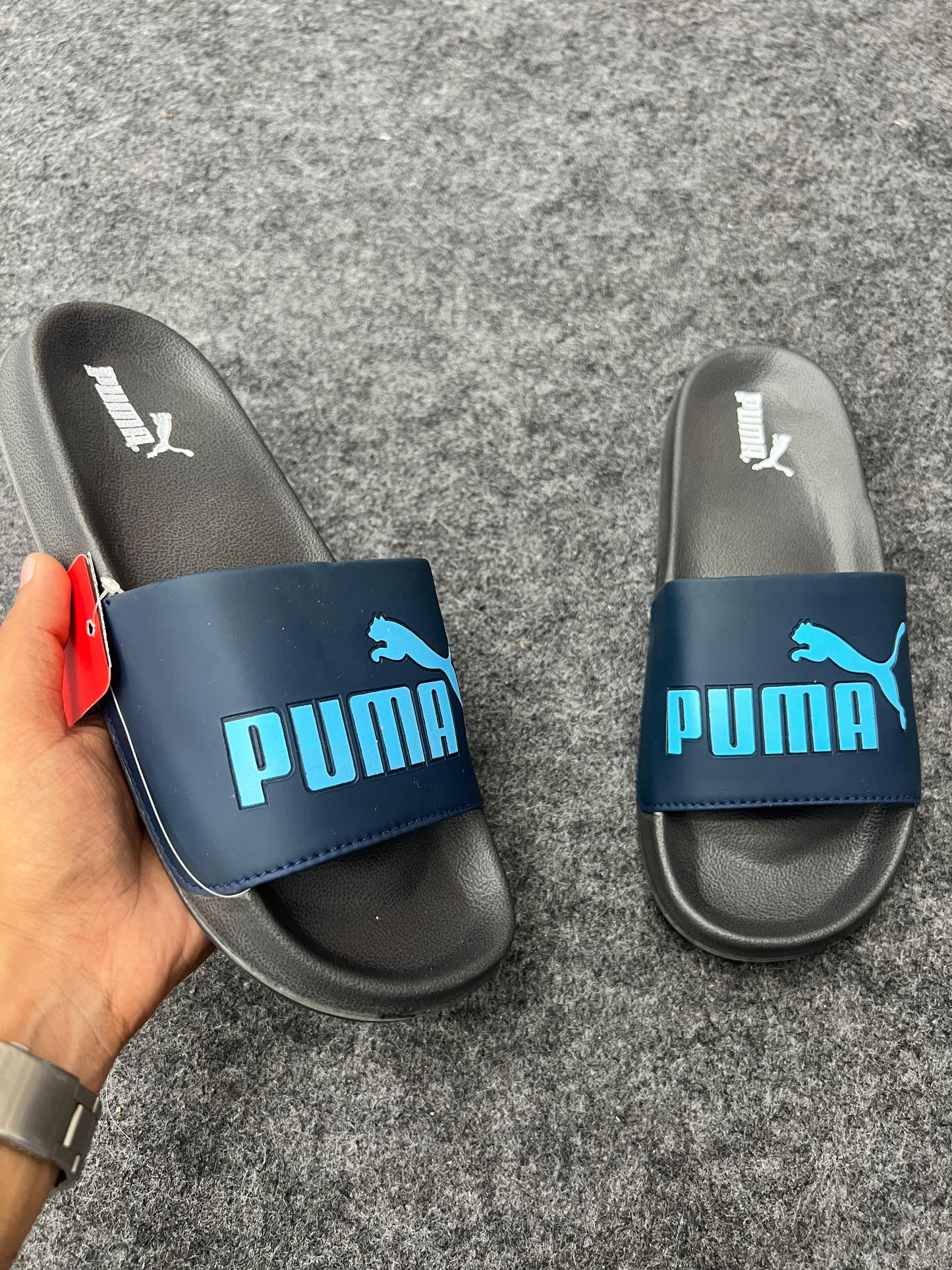 Puma Navy Blue Slides