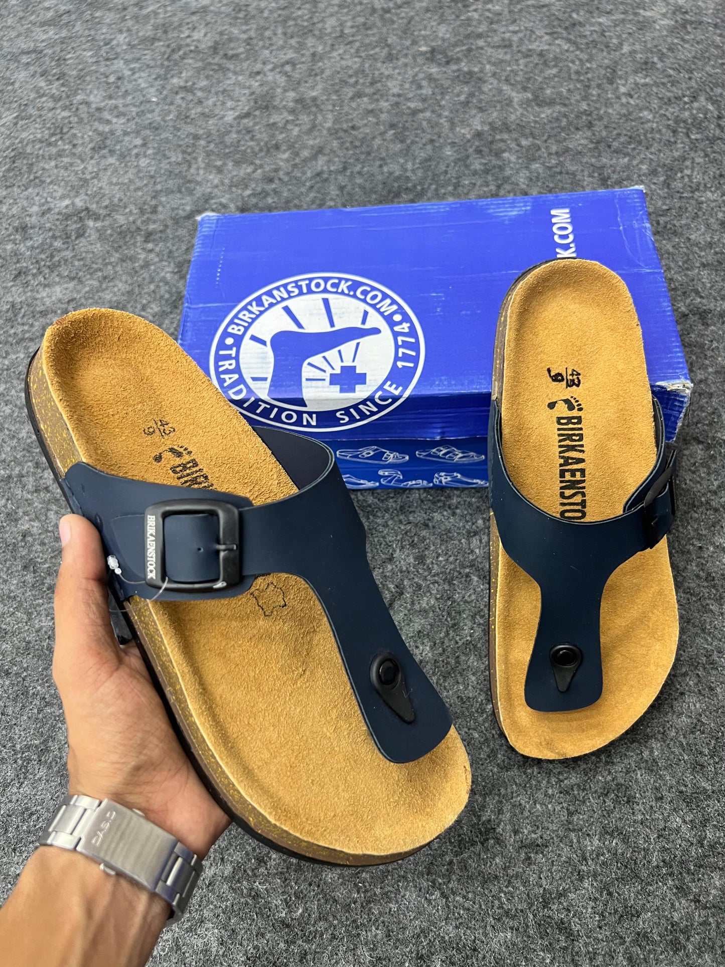Birkenstock Comfort Sandals – Navy blue