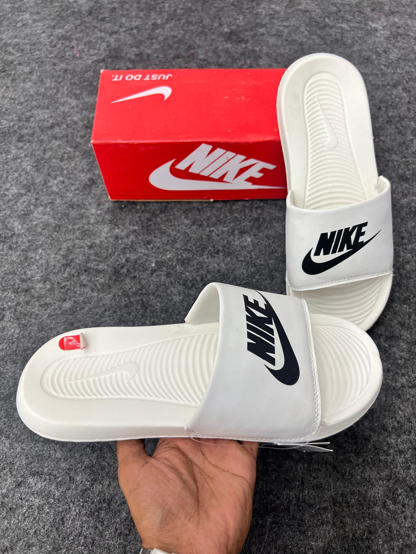Nike White Slides