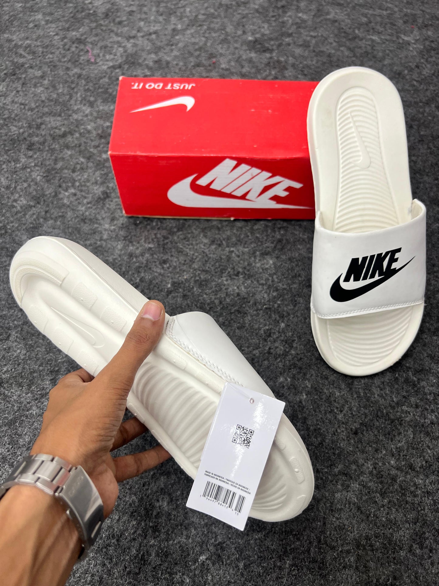 Nike White Slides