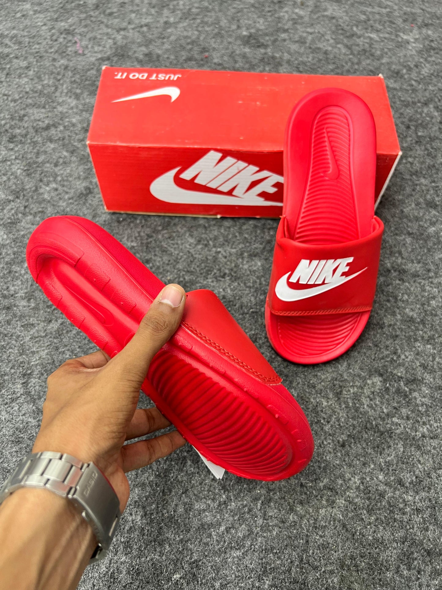 Nike Red Slides