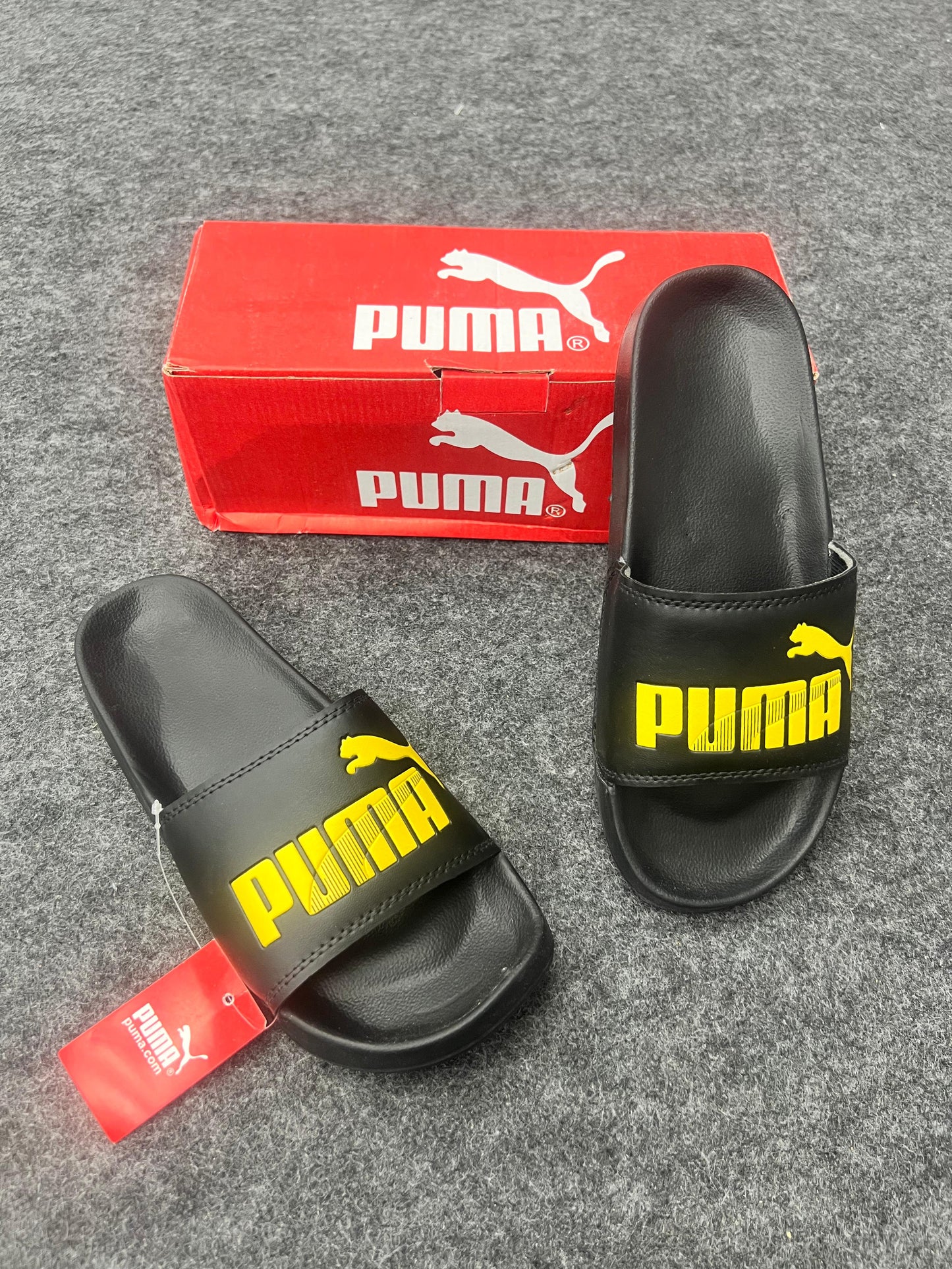 PUMA BOLD YELLOW SLIDES