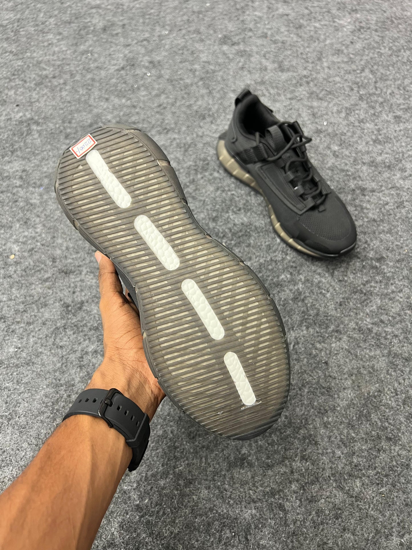 Sleek all-black sneakers