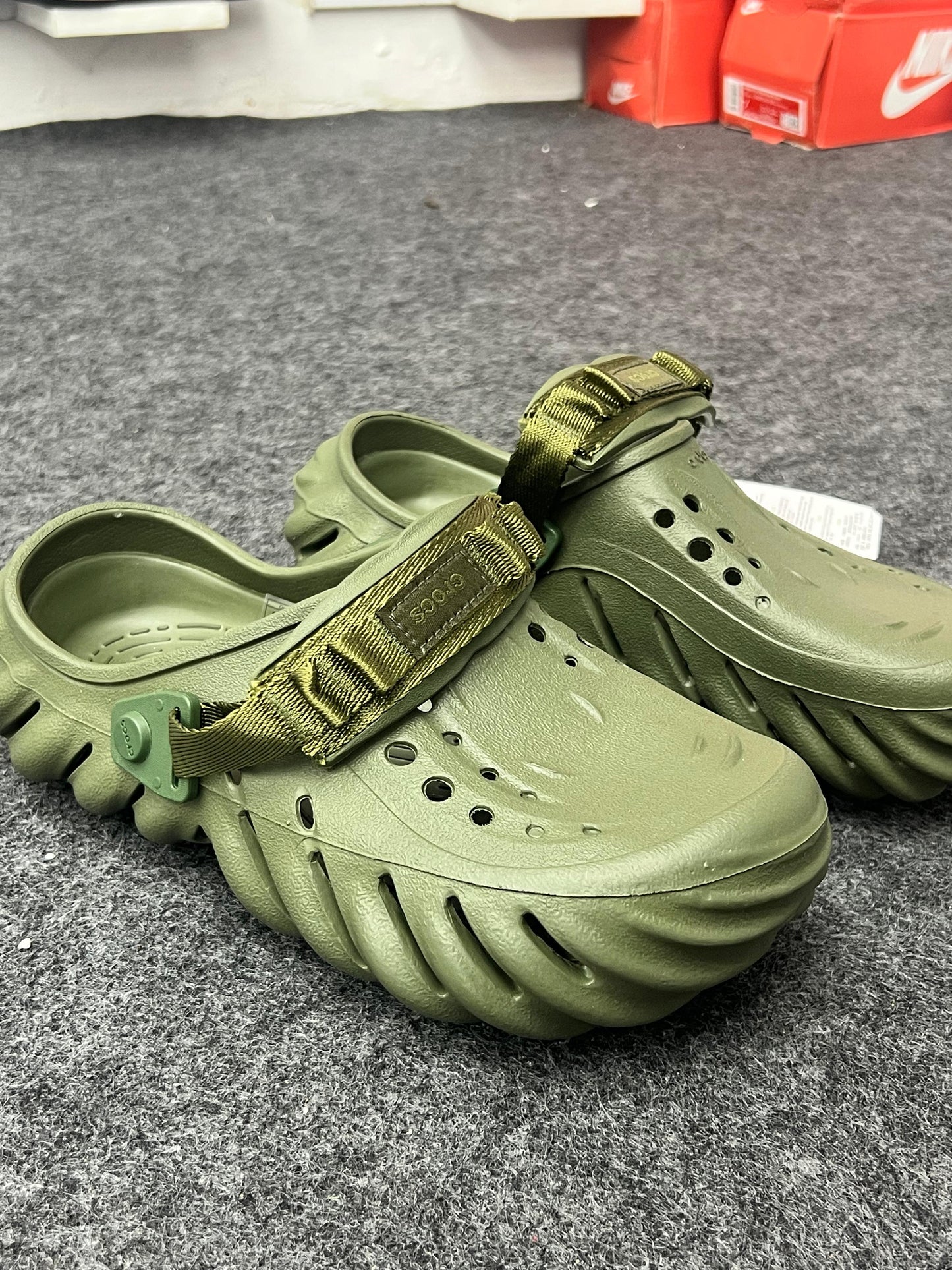 ARMY GREEN CROCS POLLEX CLOG BY SALEHE BEMBURY
