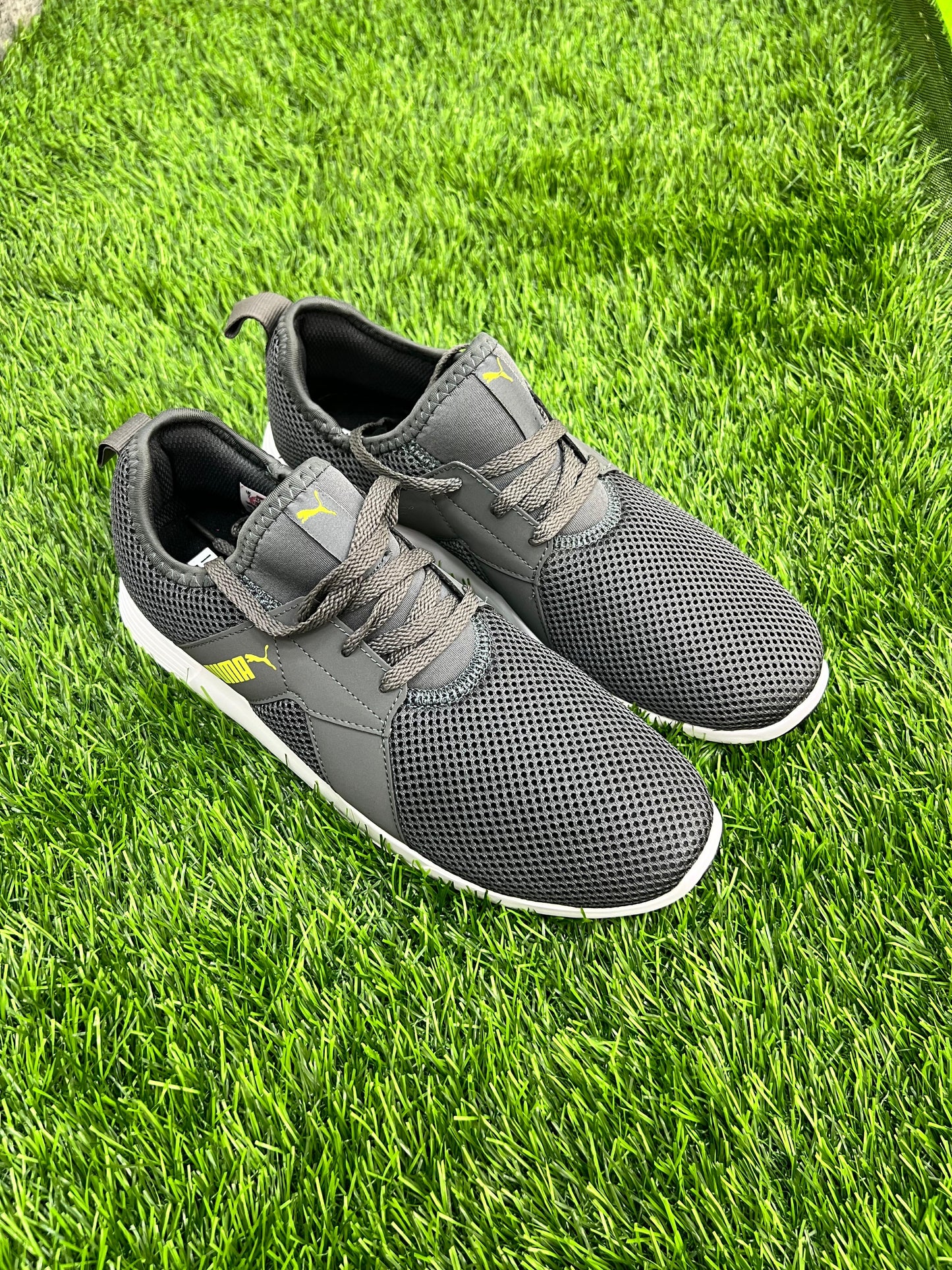 PUMA Grey Mesh Sneakers