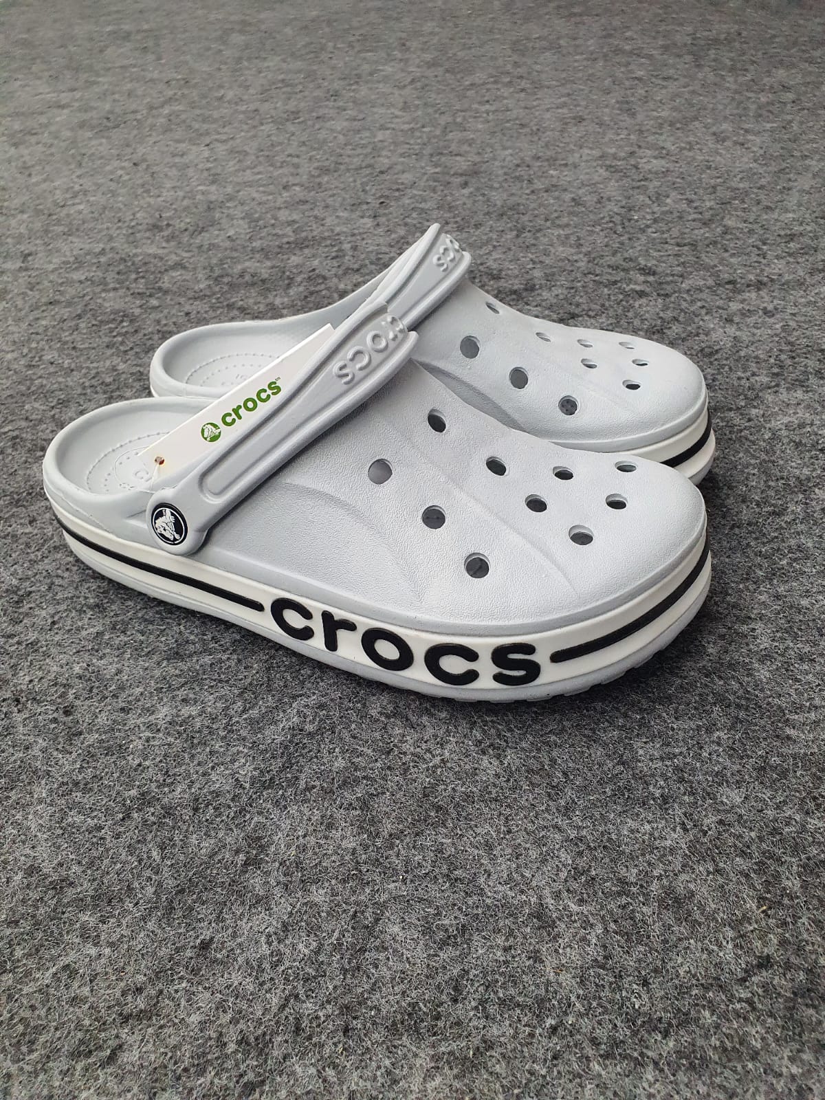 Grey | Black Bayband Clogs