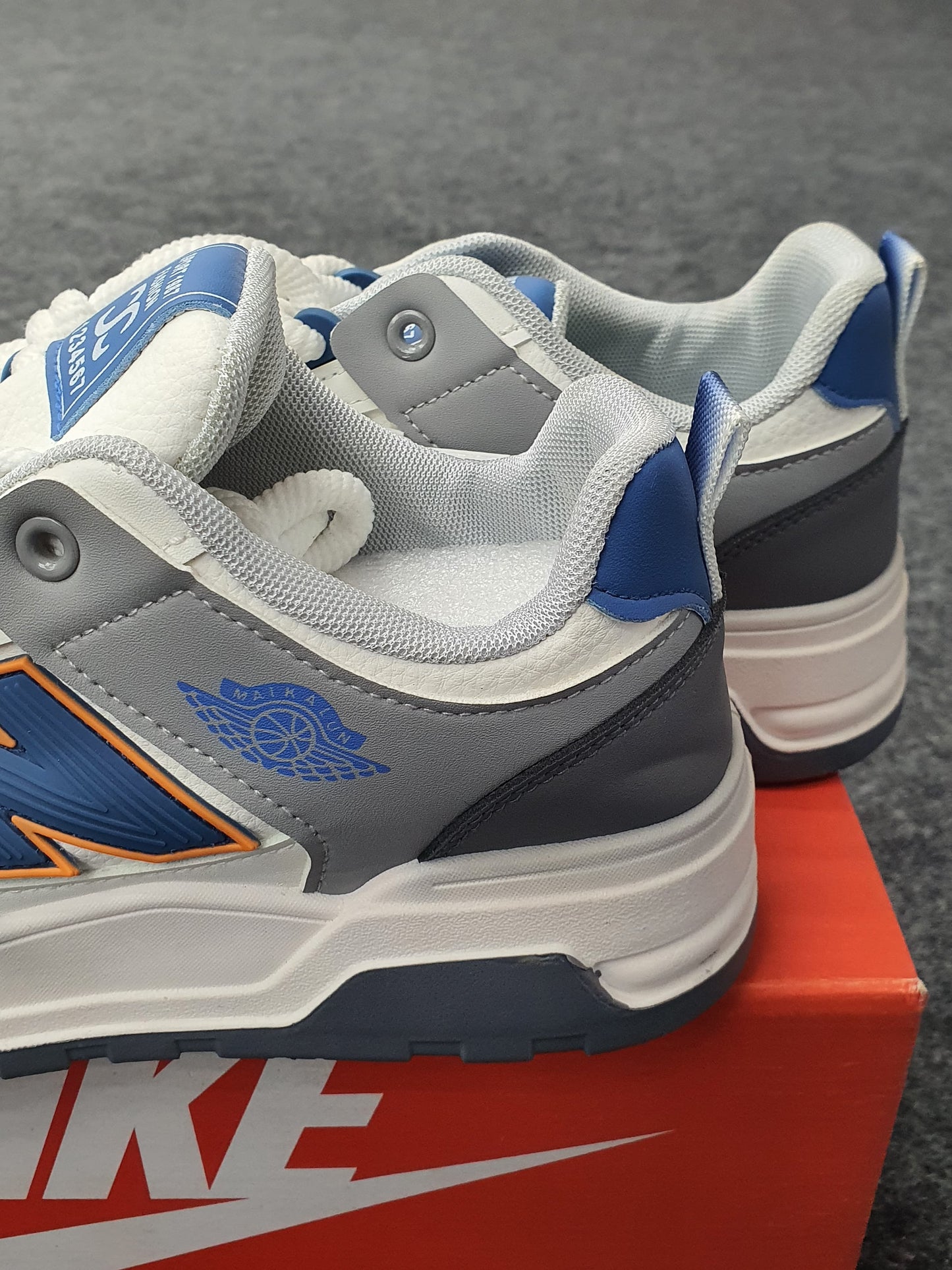 Grey | Blue-Orange Street Sneakers
