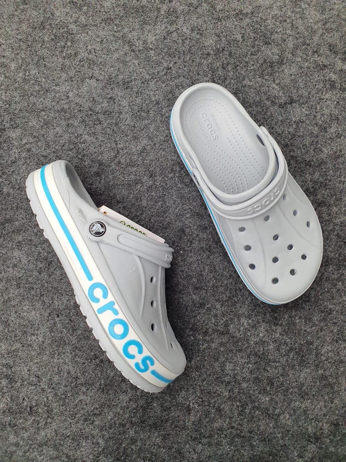 Grey | Blue Bayband Clogs