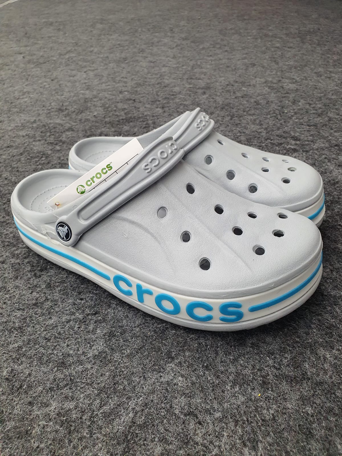 Grey | Blue Bayband Clogs