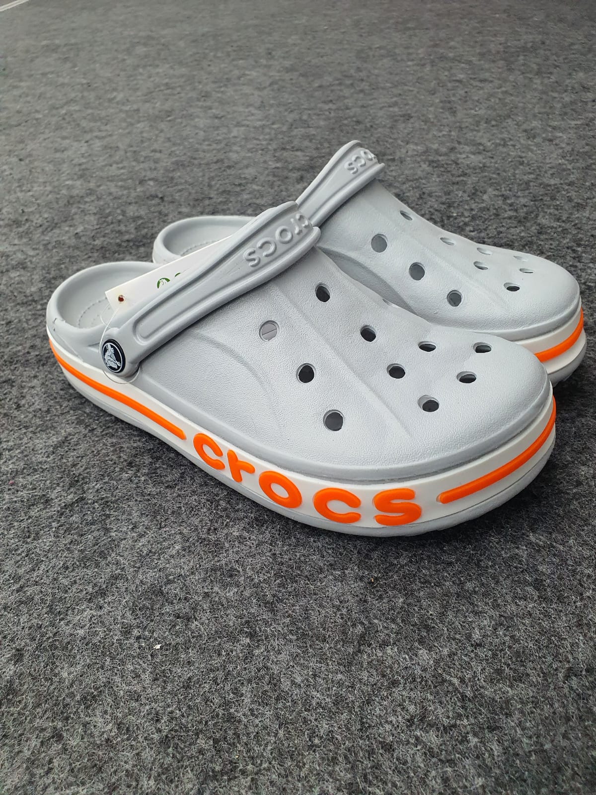 Grey | Orange Bayband Clogs