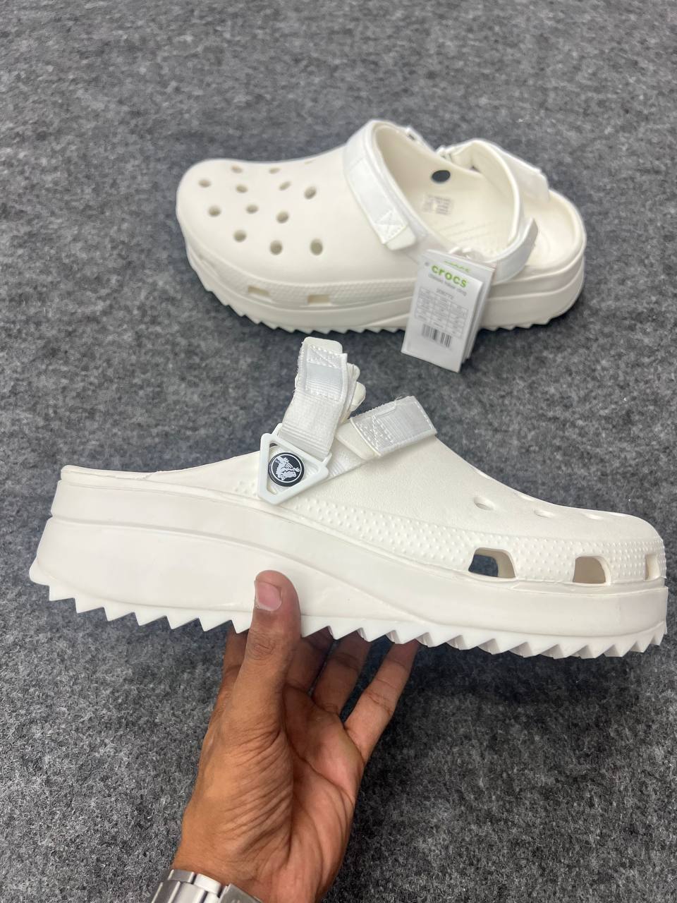 White | Full white Hiker clogs