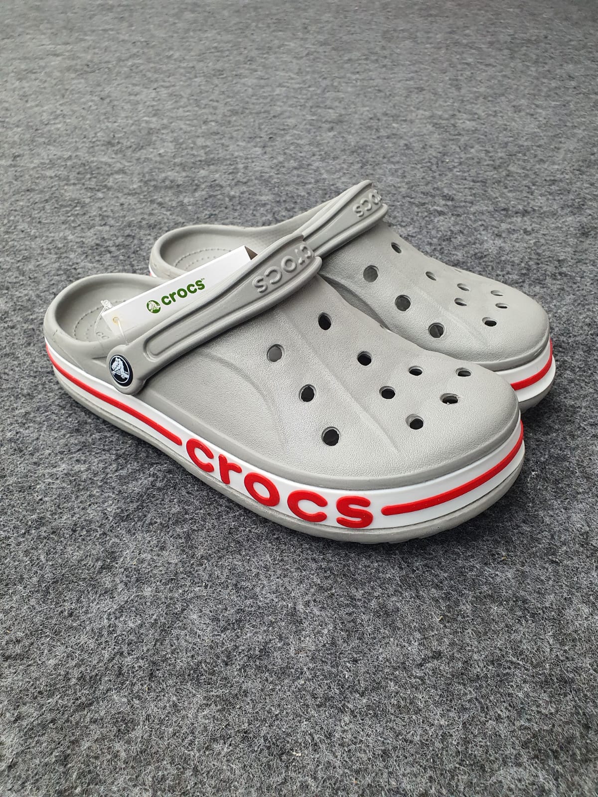 Grey | Red Bayband Clogs