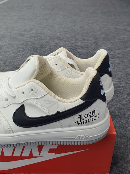 White & Black Luxe Air Sneakers