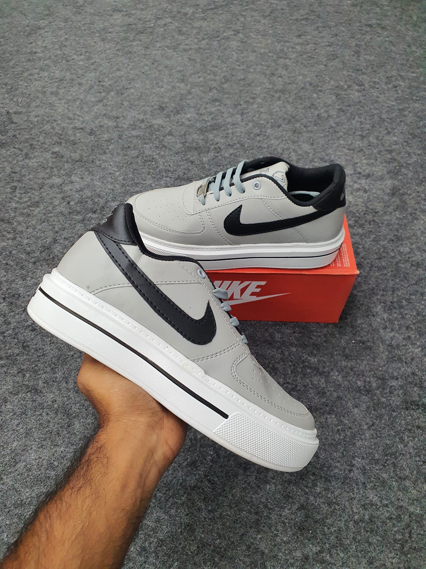 White Gray and Black |  Low-Top Air Jordan sneaker