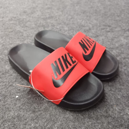 Nike Red White Slides