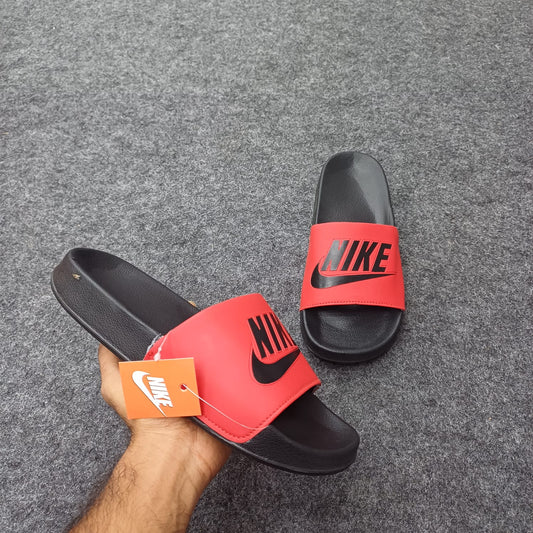 Nike Red White Slides