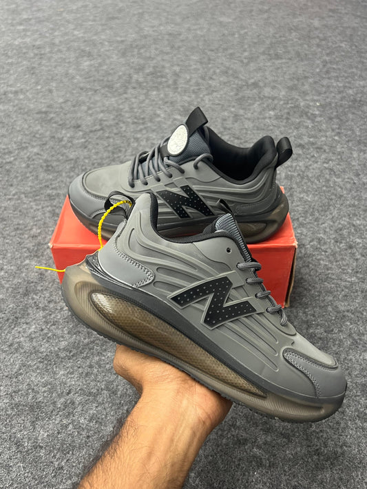 Sleek Grey Air-Cushion Sneakers