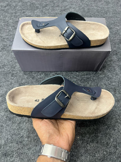 Men’s Navy Blue Buckle Sandals