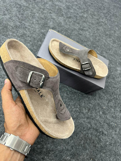 Suede Buckle Sandals