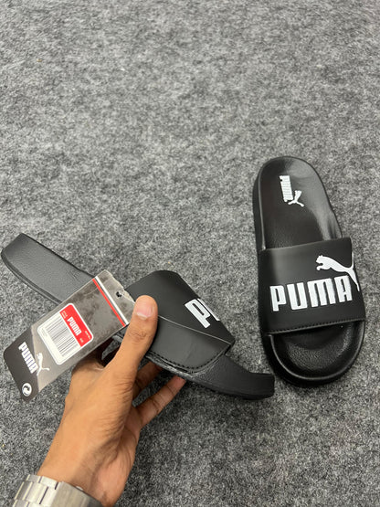 Puma Black & White Slides