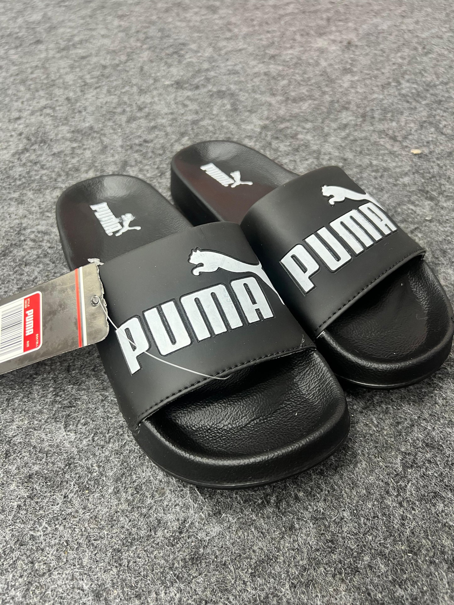 Puma Black & White Slides