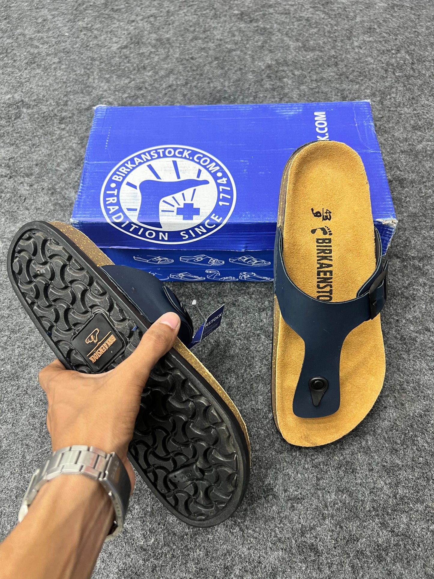 Birkenstock Comfort Sandals – Navy blue