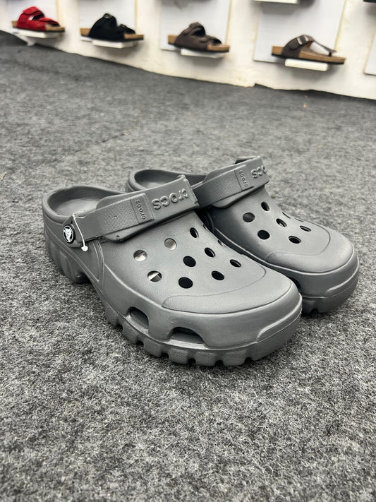Rugged Grey Utility Clogs