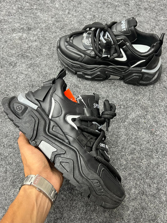 SPORT Chunky Black Sneakers