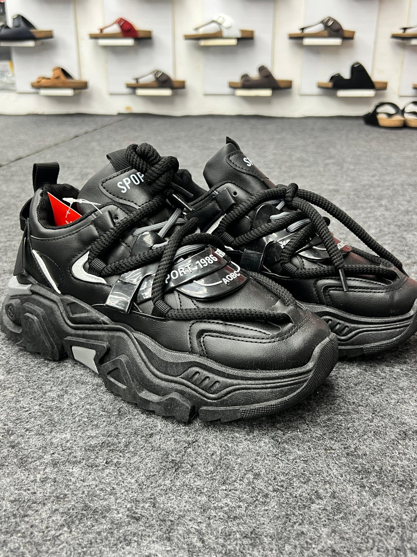 SPORT Chunky Black Sneakers