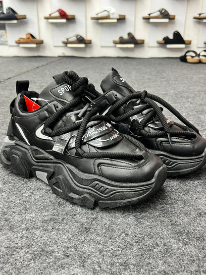 SPORT Chunky Black Sneakers