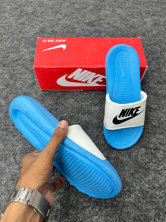Nike Blue Slides