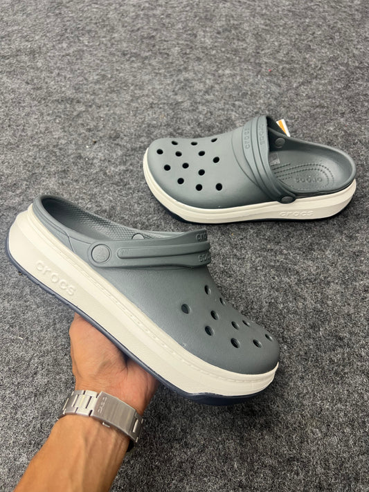 Classic Platform Crocs – Slate Grey