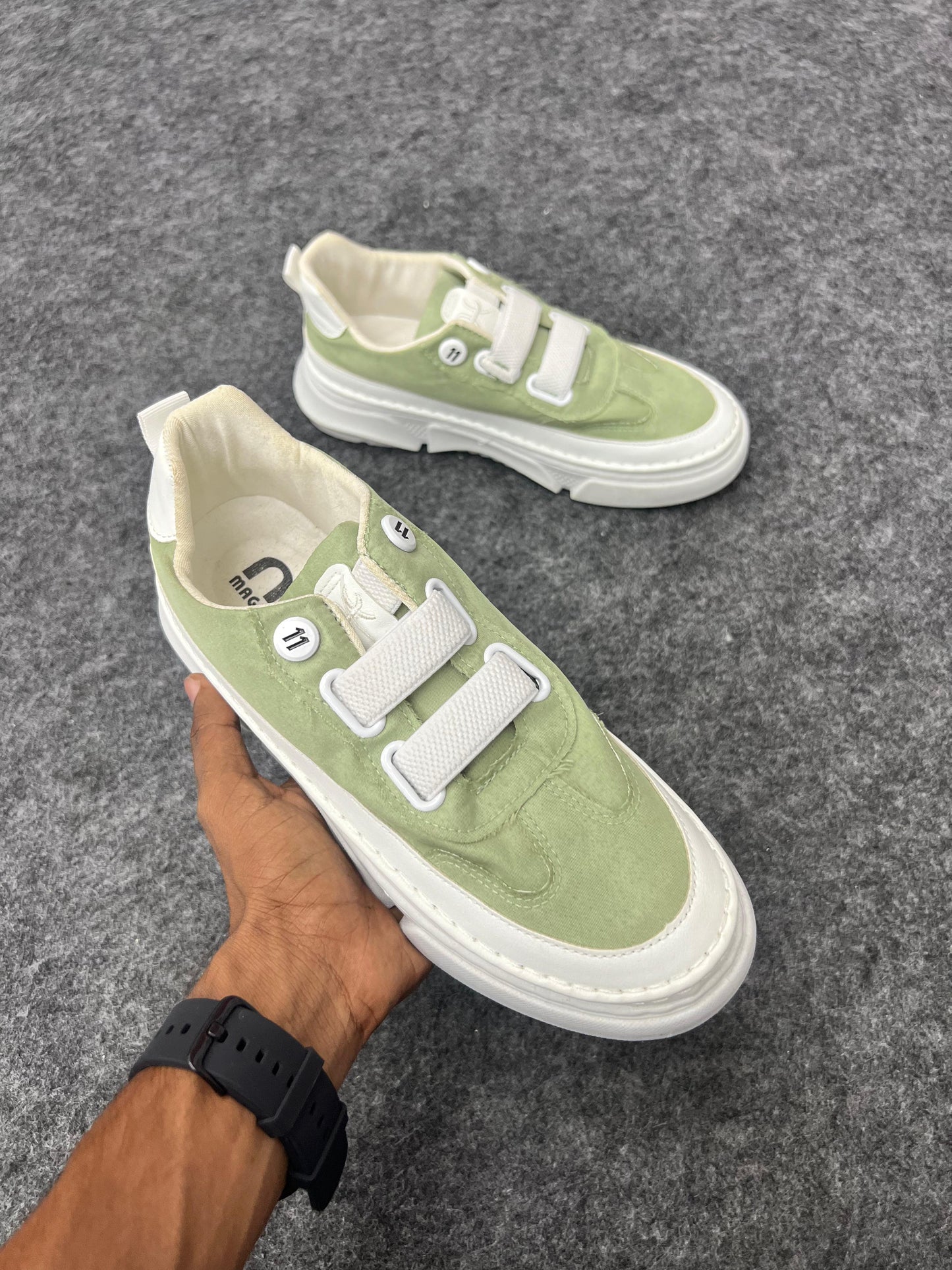 pastel green sneaker