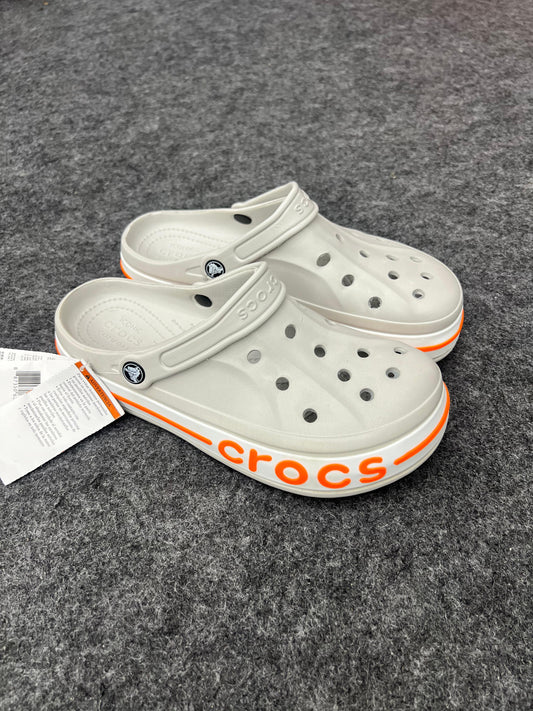 CLASSIC GREY & ORANGE CROCS CLOGS