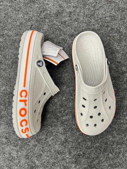 CLASSIC GREY & ORANGE CROCS CLOGS