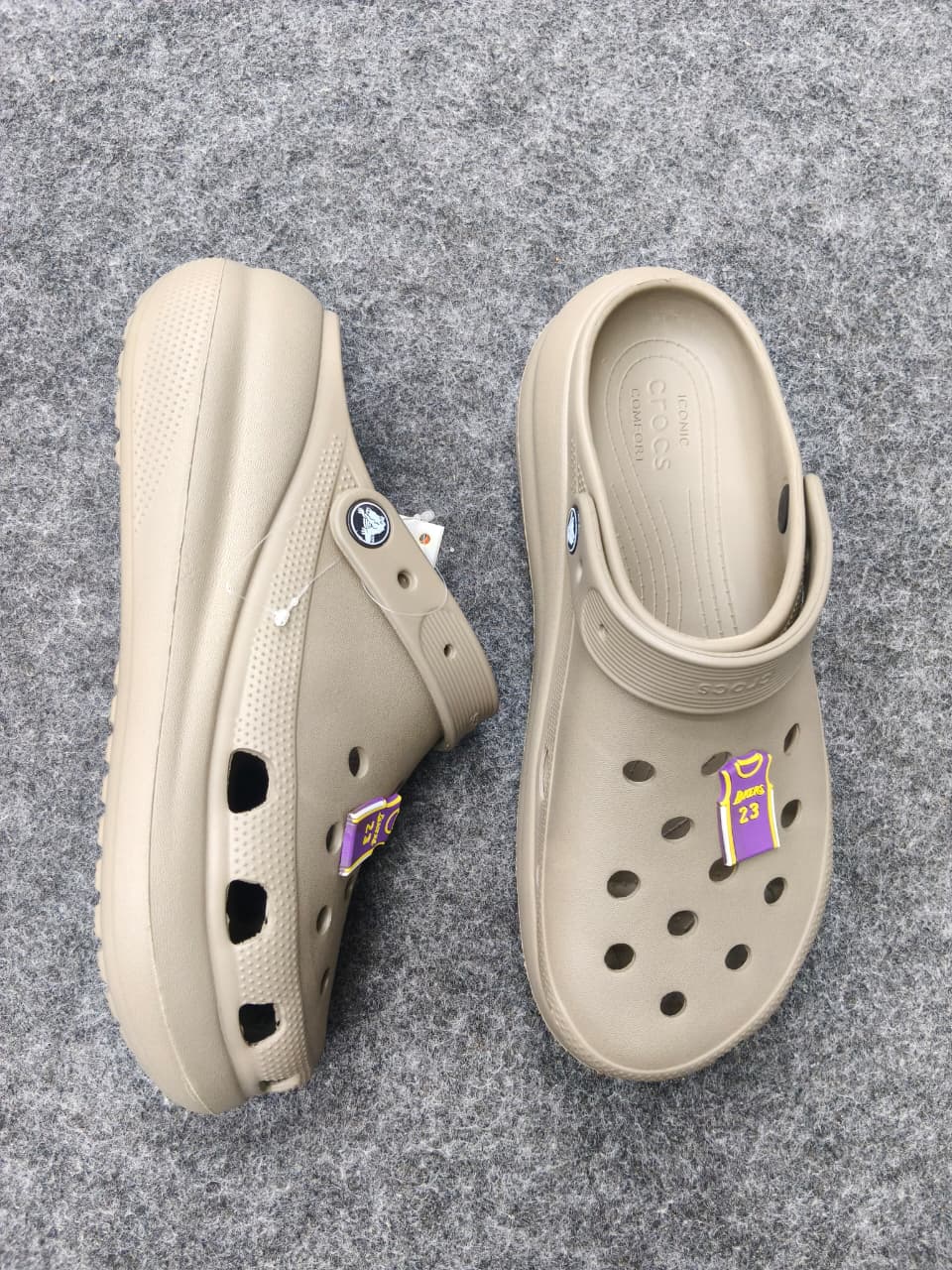 Beige Classic Crocs