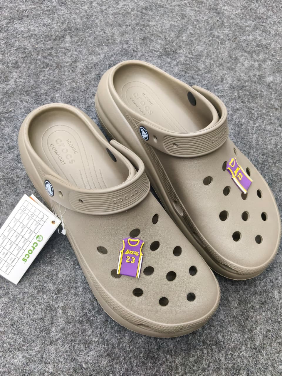 Beige Classic Crocs