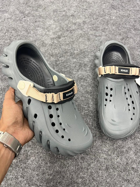 GREY WAVE DESIGN ECHO  CROCS