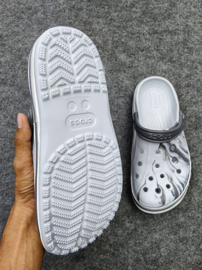 Black & Grey Marble Classic Crocs